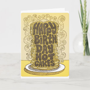 Joyeux Anniversaire Cartes à Hot Cakes en typograp