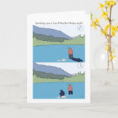 Joyeux Anniversaire Cartes de Pêche Drôle Carton (Fleur jaune)