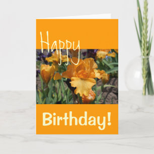 Joyeux Anniversaire ! cartes de vœux Fleurs d'Iris