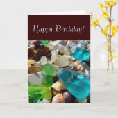 Joyeux anniversaire ! Cartes de voeux Plage Trésor (Fleur jaune)