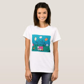 Joyeux anniversaire chat - T-shirt (Devant entier)