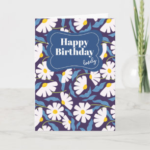 Joyeux Anniversaire Chérie – Carte Fleurie Bleue e