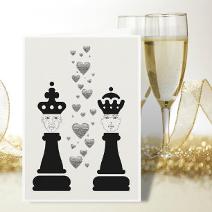 Joyeux Anniversaire Chess Pièces Carte de voeux