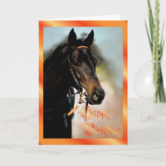 Joyeux Anniversaire Cheval Carte Anniversaire Chev (Devant)