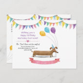 Joyeux Anniversaire Chien Carte Postale (Devant / Derrière)