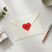 Joyeux Anniversaire Coeur Rouge Sticker