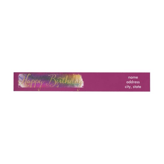 Joyeux anniversaire Colorburst Étiquettes (Individual)