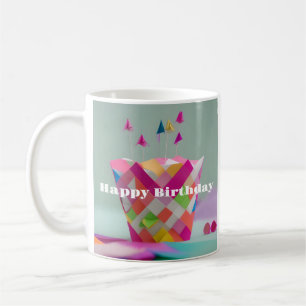 Joyeux anniversaire coloré Whimsy Cake Mug