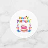 Joyeux anniversaire Confetti Table Confetti (Petit recto)