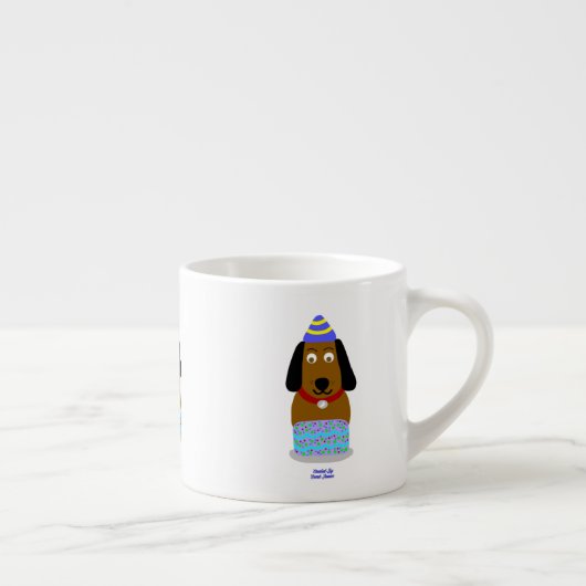 Joyeux Anniversaire Coupe Espresso Mug (Droite)