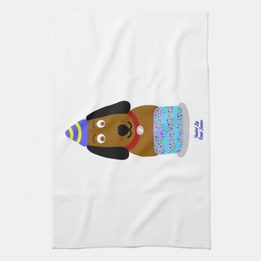 Joyeux Anniversaire Cuisine Serviette (Vertical)