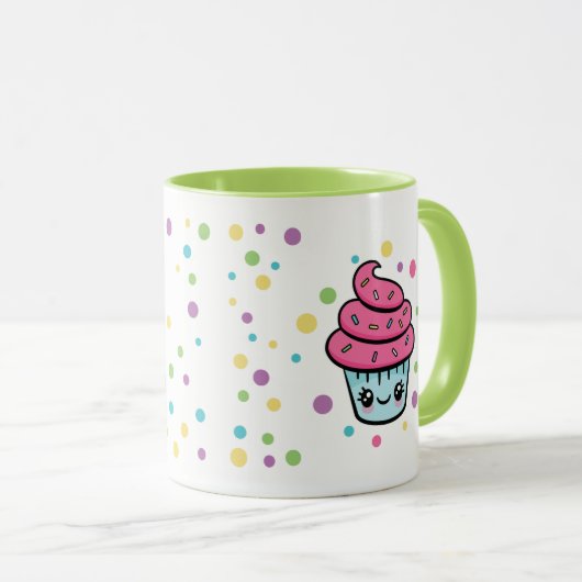 Joyeux Anniversaire Cupcake mug (Devant droit)