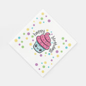 Joyeux Anniversaire Cupcake serviettes en papier (Coin)