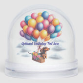 Joyeux anniversaire Dachshund Snow Globe (Avant)