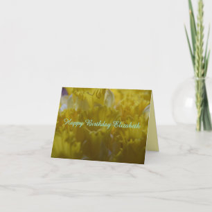 Joyeux Anniversaire Daffodiles Carte Personnalisab
