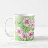 Joyeux Anniversaire Daisy Garden Design Café Mug (Gauche)