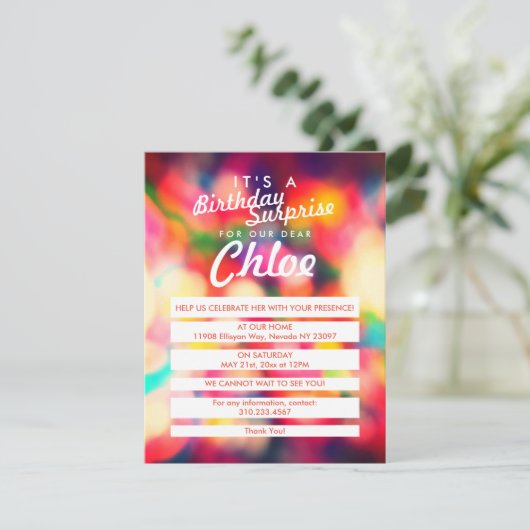 Joyeux anniversaire dans Sprinkles Invitation (Debout devant)