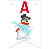 Joyeux Anniversaire de Bunting drapeaux Snowman av (Troisième drapeau)