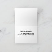 "JOYEUX ANNIVERSAIRE" DE CARTE DE CHAT QUI TRAINAI (Intérieur)