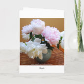 Joyeux anniversaire de carte de pivoines de fille (Dos)