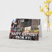 Joyeux anniversaire de carte humoristique de NYC (Fleur jaune)