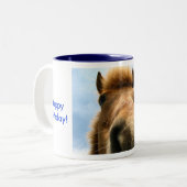 Joyeux anniversaire de cheval, tasse de salutation (Devant gauche)