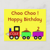Joyeux anniversaire de Choo Choo ! ! carte postale (Devant)