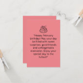 "Joyeux anniversaire de février ! | carte de voeux (Devant/Arrière en situation)