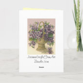 Joyeux anniversaire de fleur vintage - cartes (Dos)