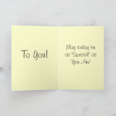 Joyeux anniversaire de fleur vintage - cartes (Intérieur)