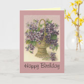 Joyeux anniversaire de fleur vintage - cartes (Fleur jaune)
