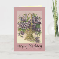 Joyeux anniversaire de fleur vintage - cartes