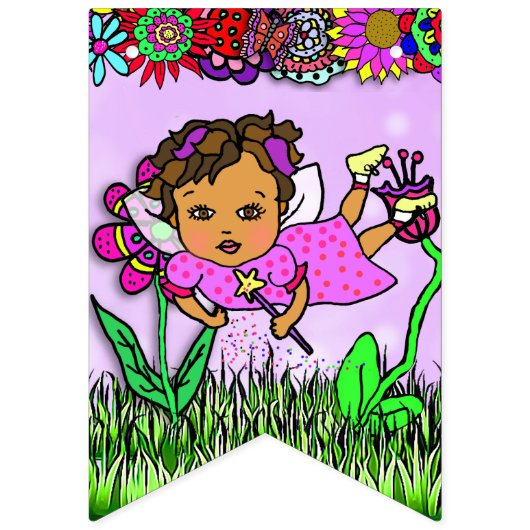 Joyeux Anniversaire de la bannière de la fée viole (Seizième drapeau)