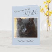 Joyeux anniversaire de la carte de chat (Fleur jaune)