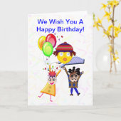 Joyeux anniversaire de la carte de voeux de groupe (Fleur jaune)