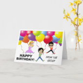 Joyeux Anniversaire De La Carte De Voeux Du Groupe (Fleur jaune)