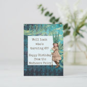 Joyeux Anniversaire De La Carte Postale Fée Medica (Debout devant)