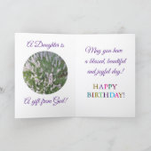 Joyeux, Anniversaire de la fille, Carte pliée (Intérieur)