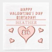 Joyeux anniversaire de la Saint-Valentin Cœurs Nom (Recto)