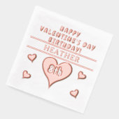Joyeux anniversaire de la Saint-Valentin Cœurs Nom (Gauche)