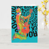 Joyeux anniversaire de Rockin ! Carte (Fleur jaune)