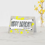 joyeux anniversaire de tous nous carte générique (Fleur jaune)