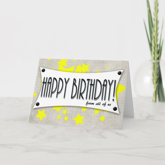 joyeux anniversaire de tous nous carte générique (Devant)