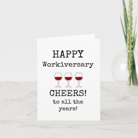 Joyeux Anniversaire de Travail, Carte à l'apéritif (Devant)