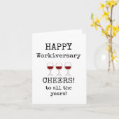 Joyeux Anniversaire de Travail, Carte à l'apéritif (Fleur jaune)