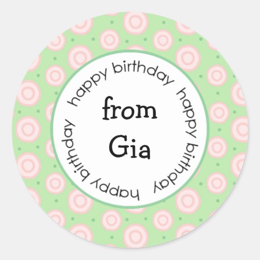 Joyeux anniversaire de/vers des autocollants (#LAB (Devant)