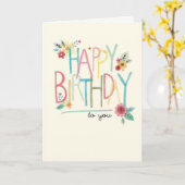 Joyeux Anniversaire De Votre Carte (Fleur jaune)