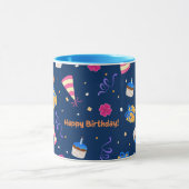 Joyeux anniversaire design de célébration Mug (Centre)