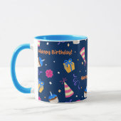 Joyeux anniversaire design de célébration Mug (Gauche)