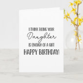 Joyeux anniversaire d'être votre fille.... carte d (Fleur jaune)